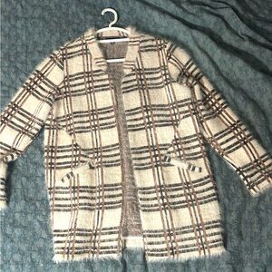 COPY - Apt. 9 Black and Brown Teddy Jacket with Open Collar